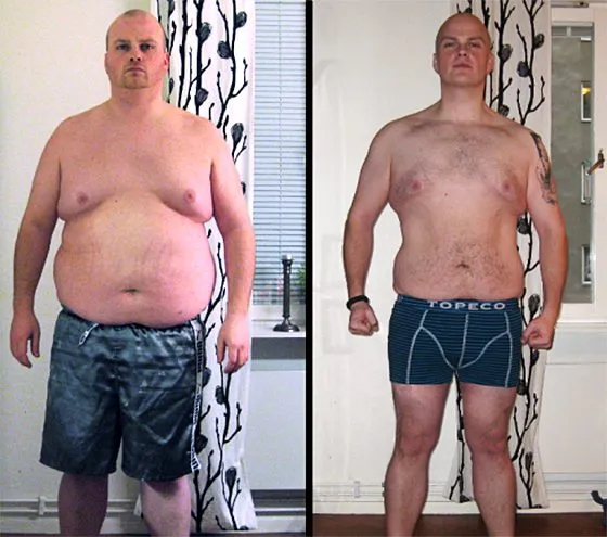Före och efter 46 veckor med LCHF