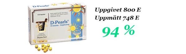 D-vitamin testresultat D-pearls 800 E D-vitamin testresultat D-pearls 800 E