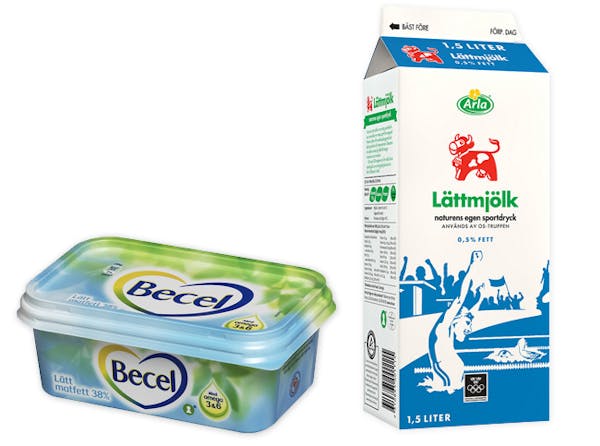Becel och lättmargarin