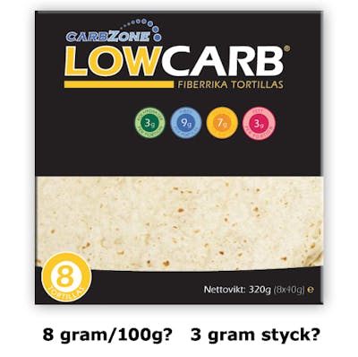 CarbZone tortillas