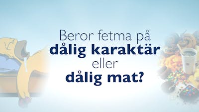 Handlar fetma om dålig karaktär eller dålig mat?