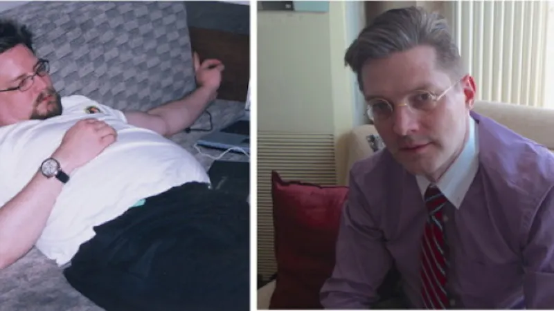 "Om jag blir frestad att äta kolhydrater tar jag ett par sekunders titt i spegeln och tar en bit bacon"