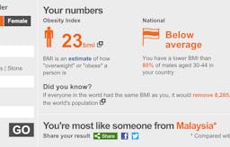 Jämför din vikt med resten av världen