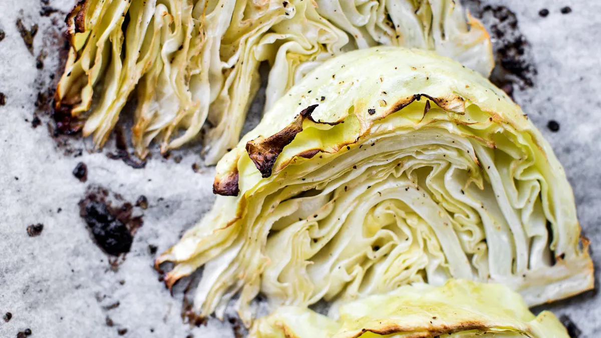 Ett perfekt LCHF-tillbehör: Rostade vitkålshalvor med citron