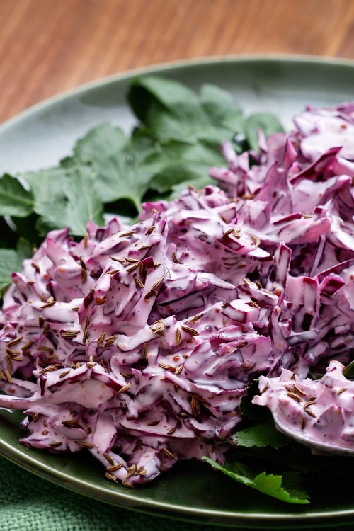 Coleslaw på rödkål