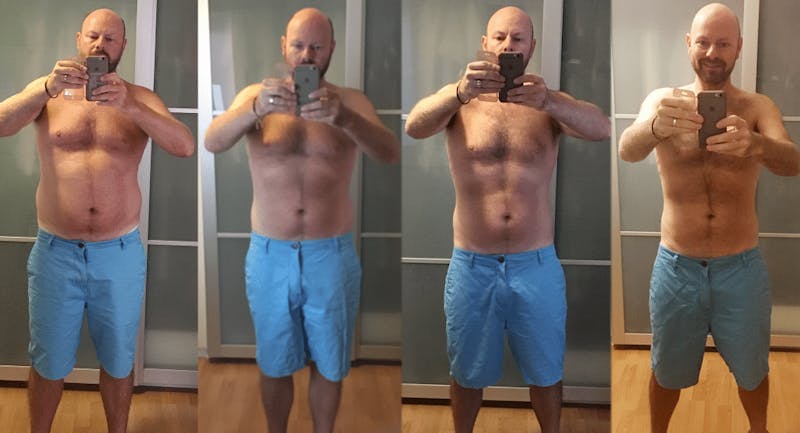 Robbie's weight-loss progress