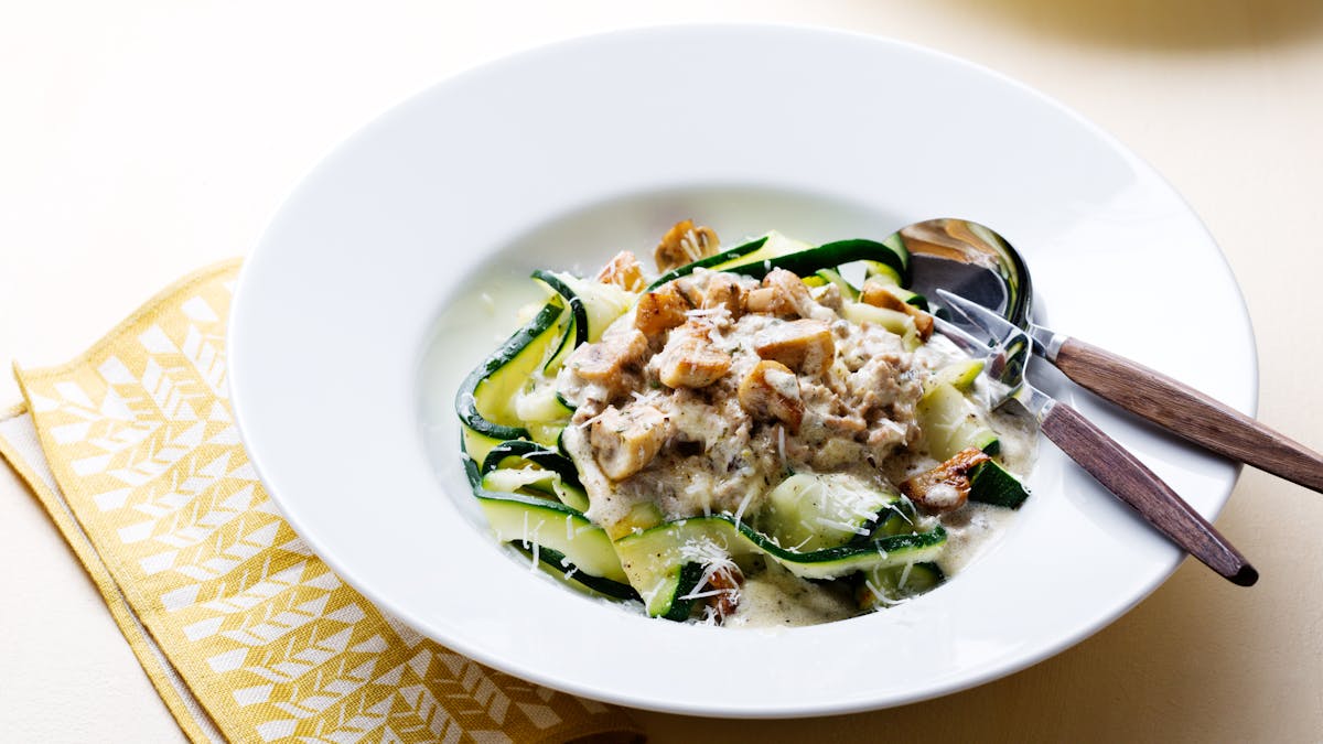 Tagliatelle med köttfärs- och ädelostsås