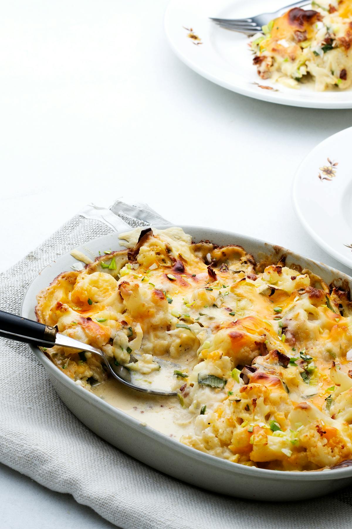 Blomkålsgratäng med cheddar