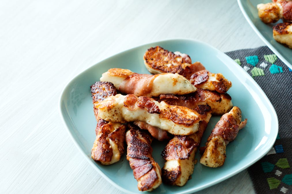 Baconlindad halloumi