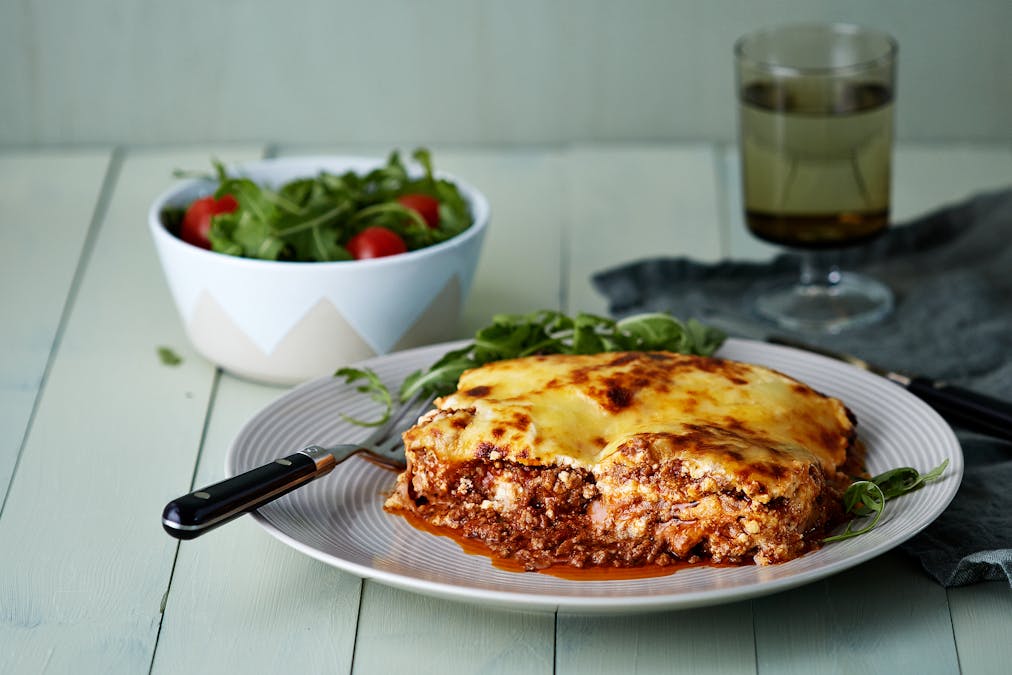 Lasagne med kalkonplattor