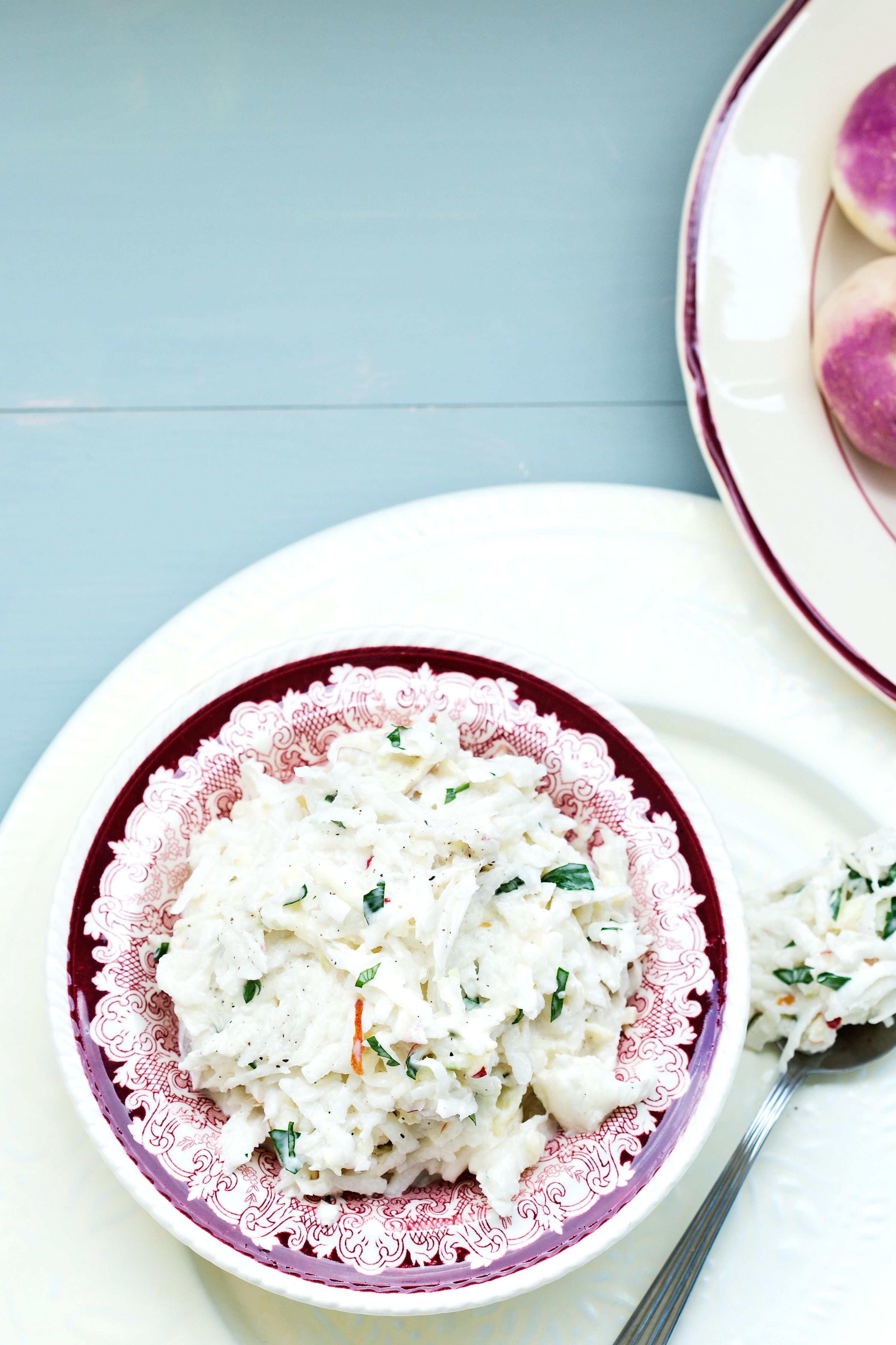 Krämig slaw med majrova