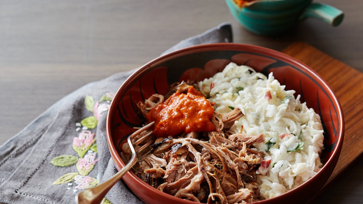 Pulled pork med slaw