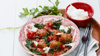 Italienska köttbullar med mozzarella