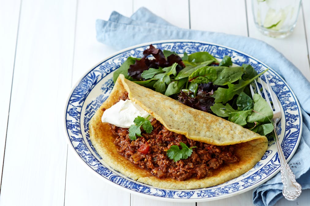 Chili med LCHF-tortilla