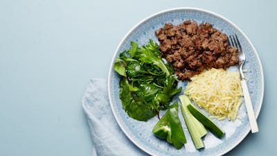 Ketotallrik med köttfärs