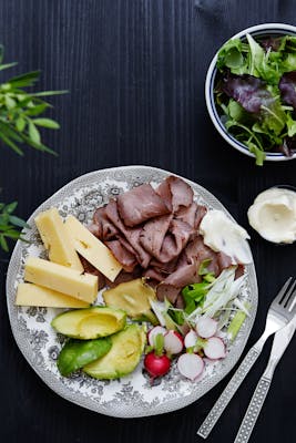 Plocktallrik med rostbiff