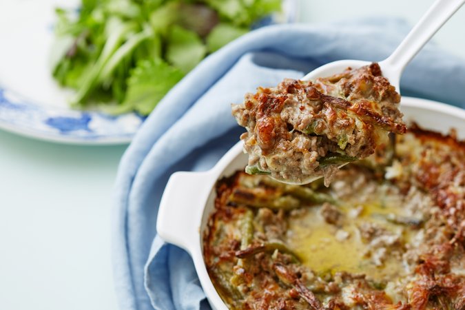 Köttfärsgratäng med ädelost