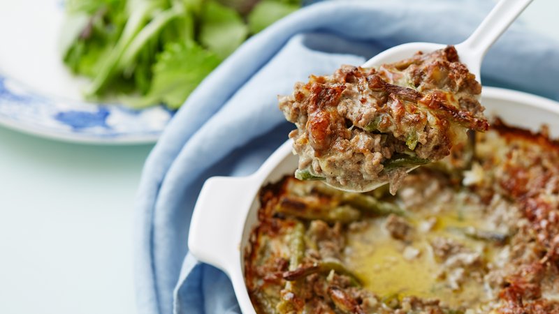 Köttfärsgratäng med ädelost