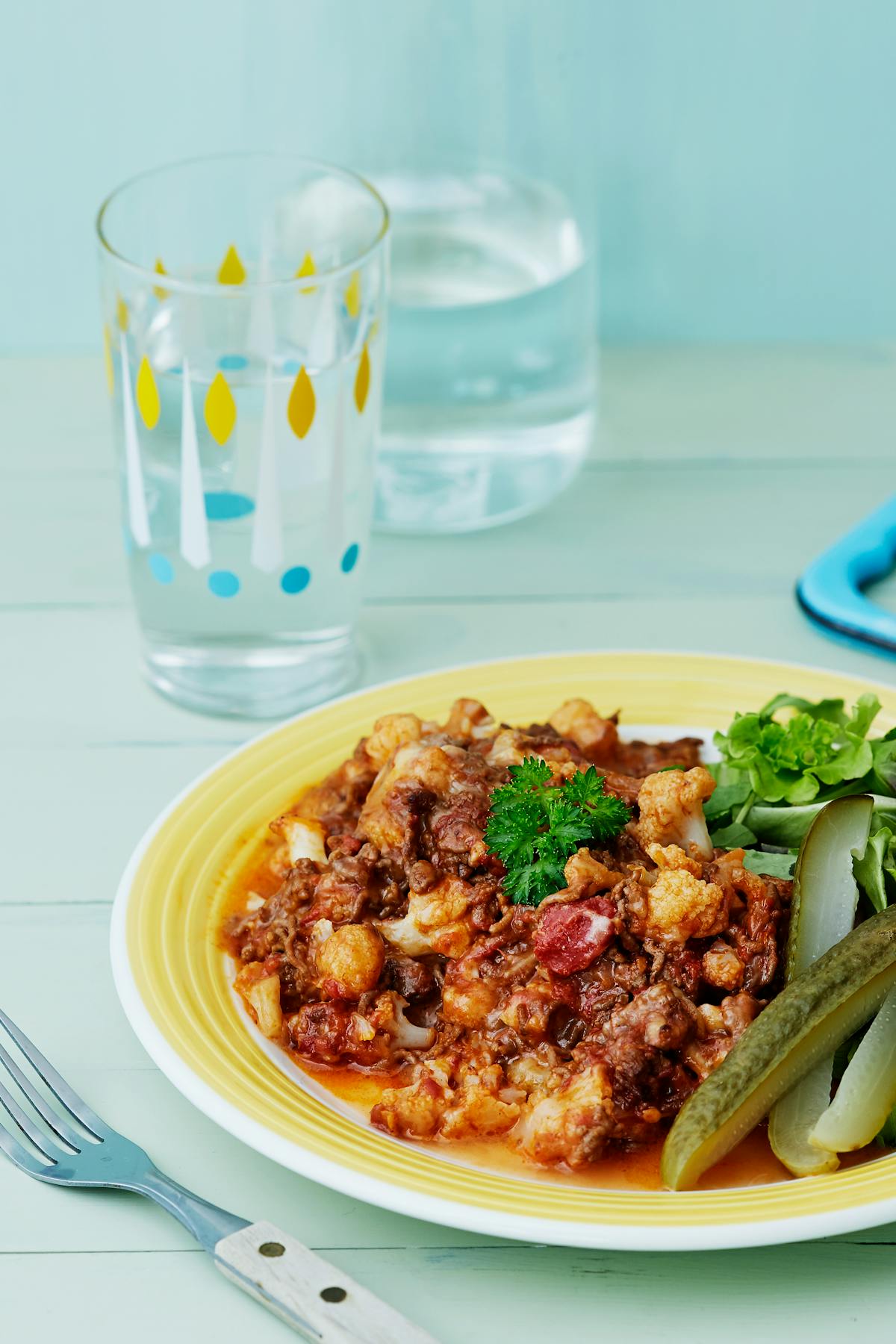 Köttfärsgratäng med blomkål