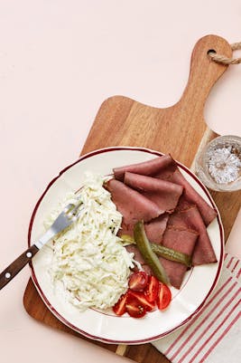 Rostbiff med coleslaw