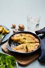 Frittata med svamp, spenat och getost