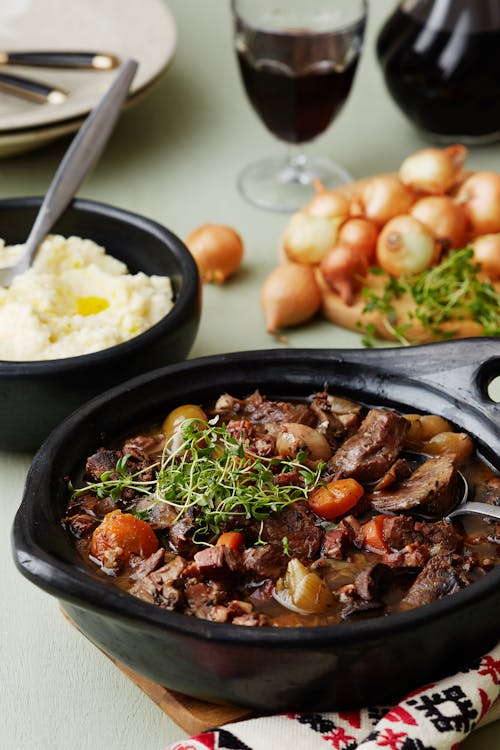 Boeuf bourguignon med blomkålsmos