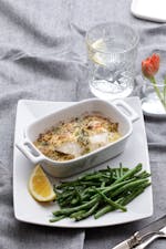 Örtfisk med haricots verts