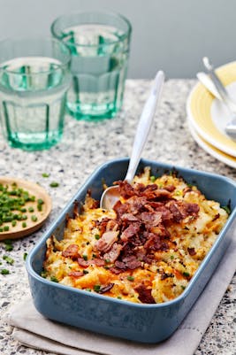 Blomkålsgratäng med bacon