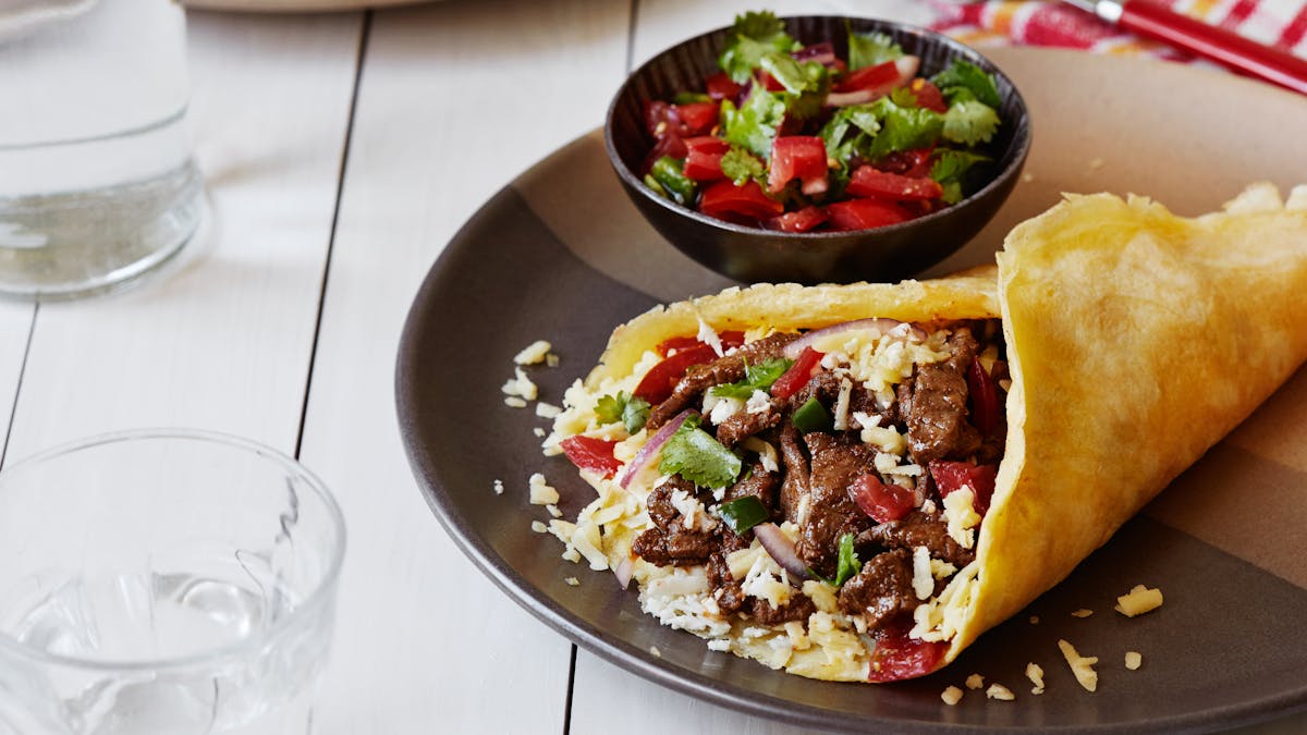 Burrito med biff och Pico de Gallo