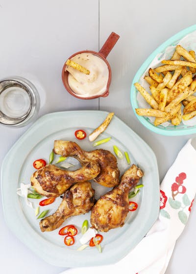 Kycklingben med LCHF-pommes