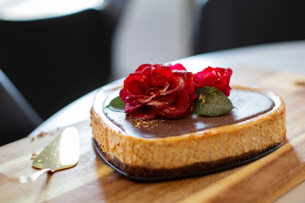 Cheesecake med jordnötssmör och chokladbotten