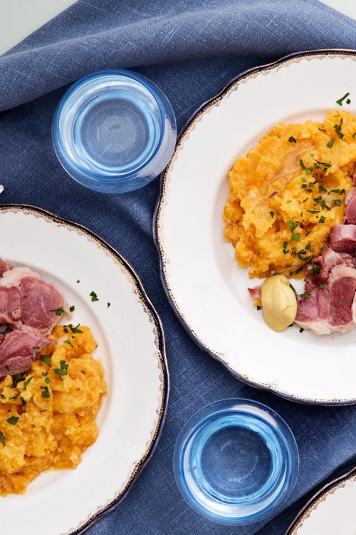 Fläsklägg med rotmos
