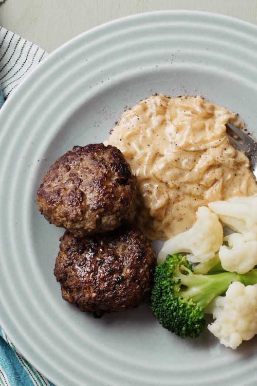 Pannbiff med löksås