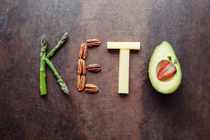 Keto word made from ketogenic food