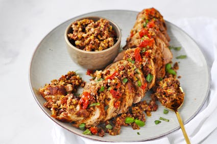 Fläskfilé med olivtapenade