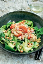 Zucchinipasta med krabba