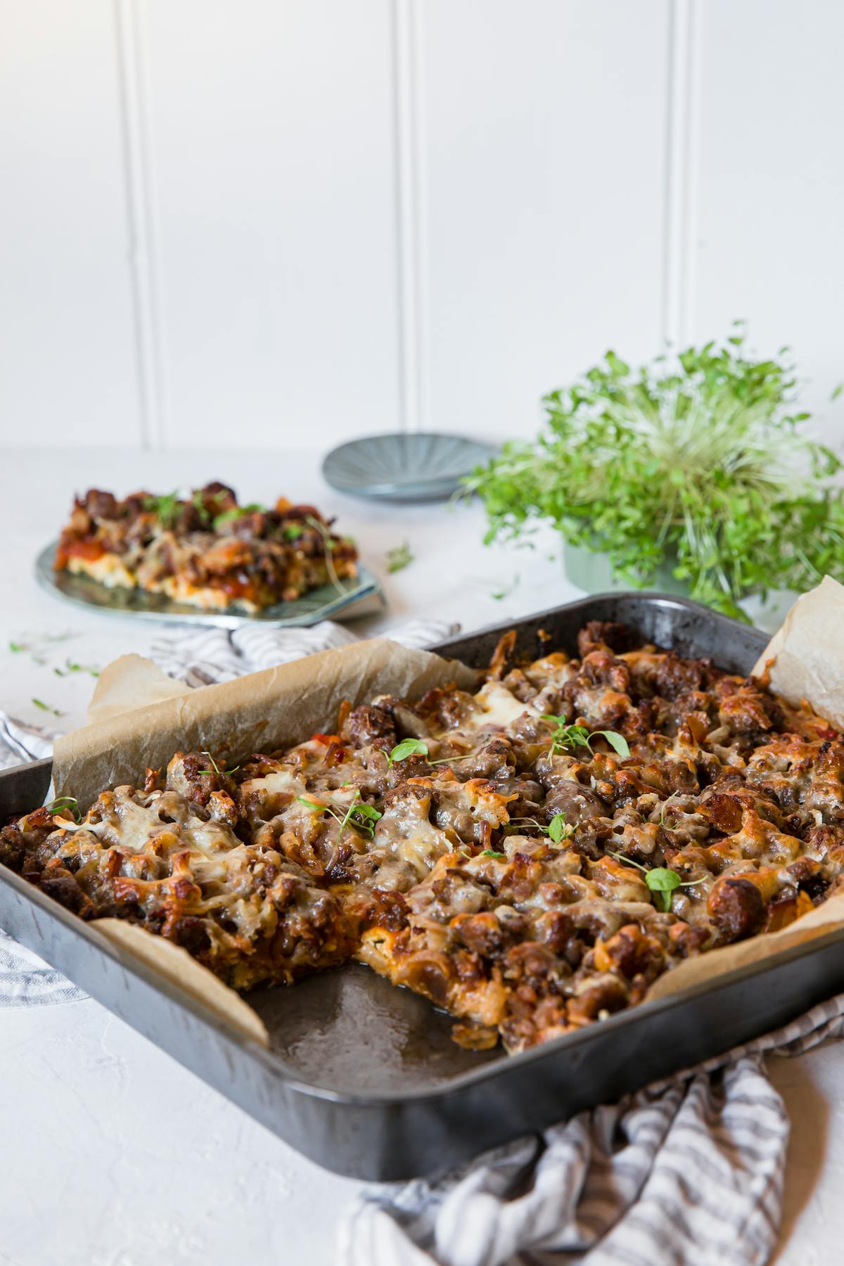 Pizzagratäng med zucchini