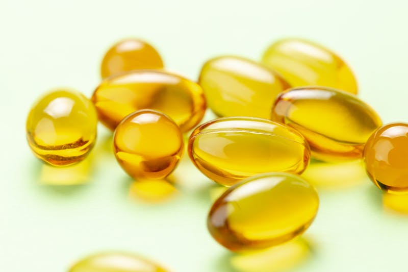 Vitamin D3 omega fish oil capsules