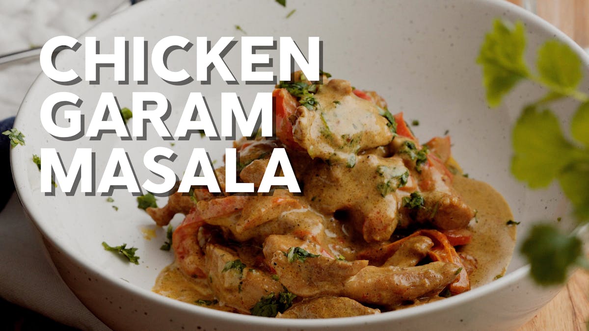 Matlagningsvideo: Snabblagad kycklinggryta med garam masala
