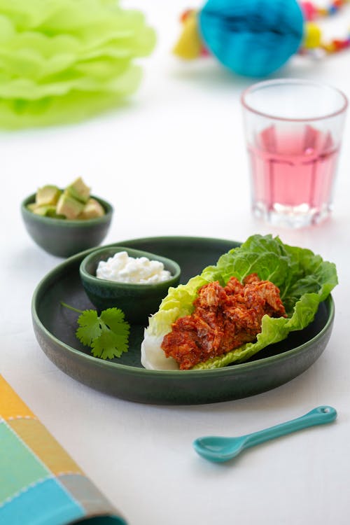 LCHF-enchiladas i salladsblad