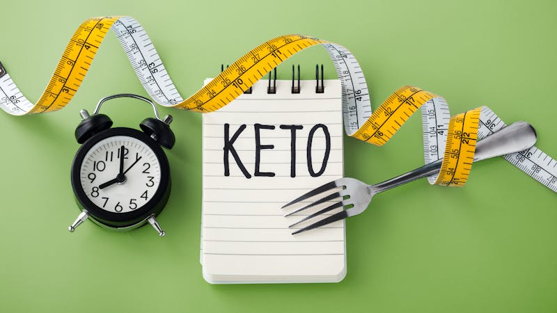 Intermittent fasting on keto concept