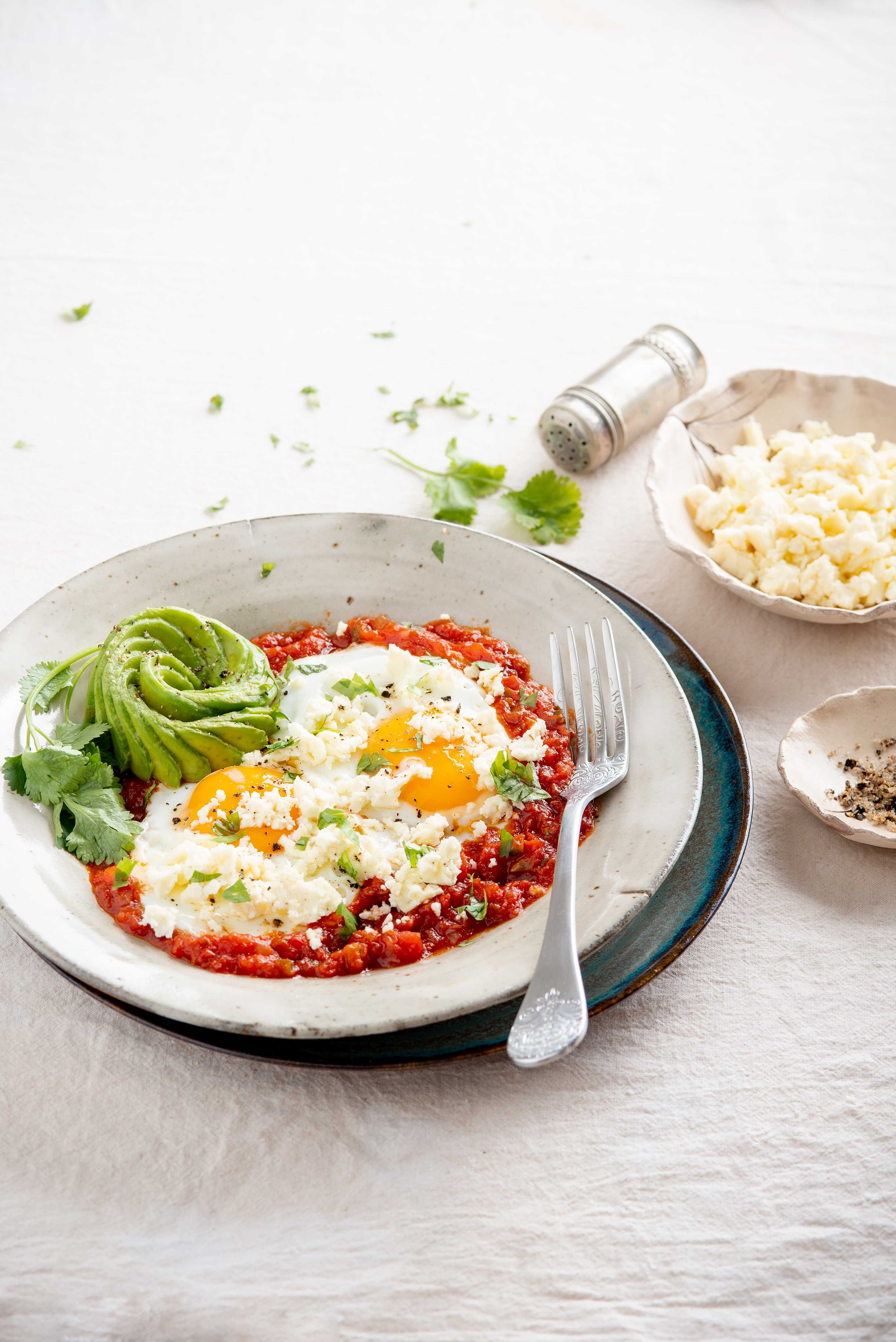 Claras goda huevos rancheros