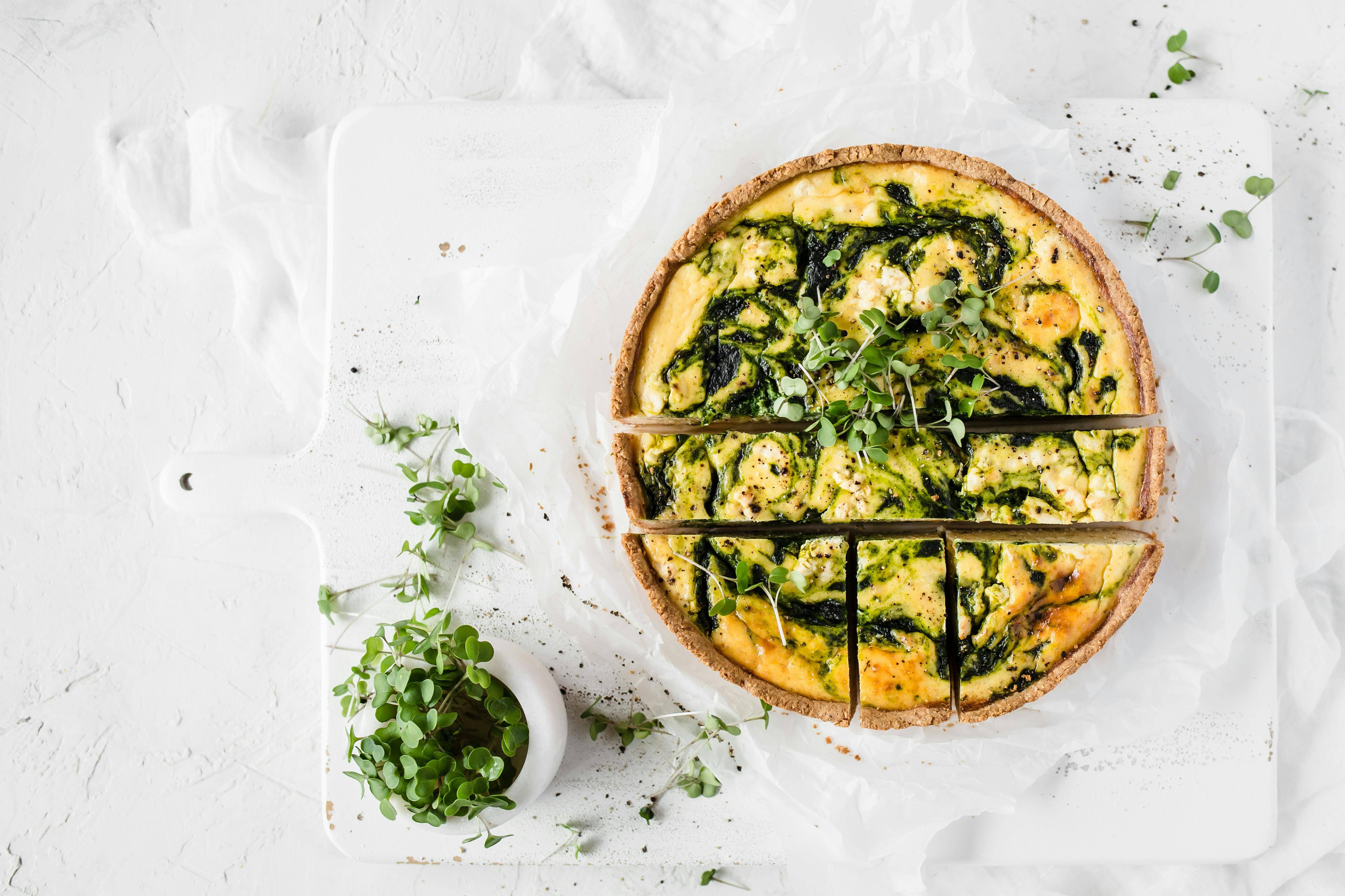 LCHF-paj med spenat och fetaost