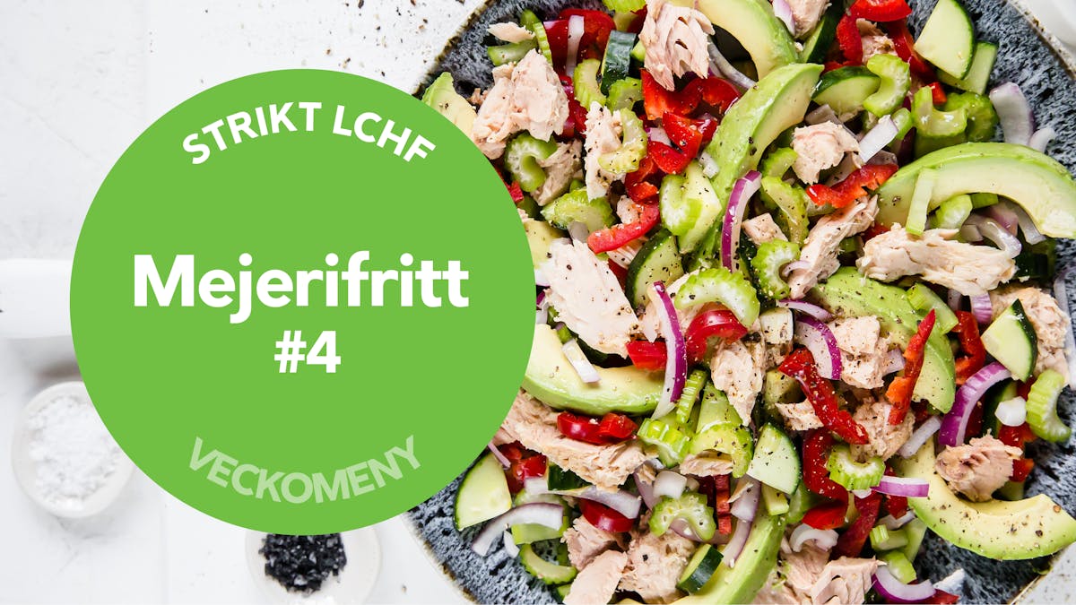 Veckomeny: Mejerifri LCHF