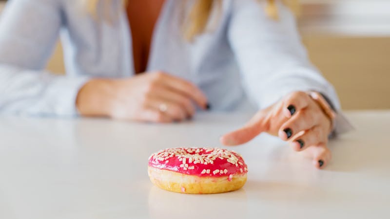 Woman having sugar cravings