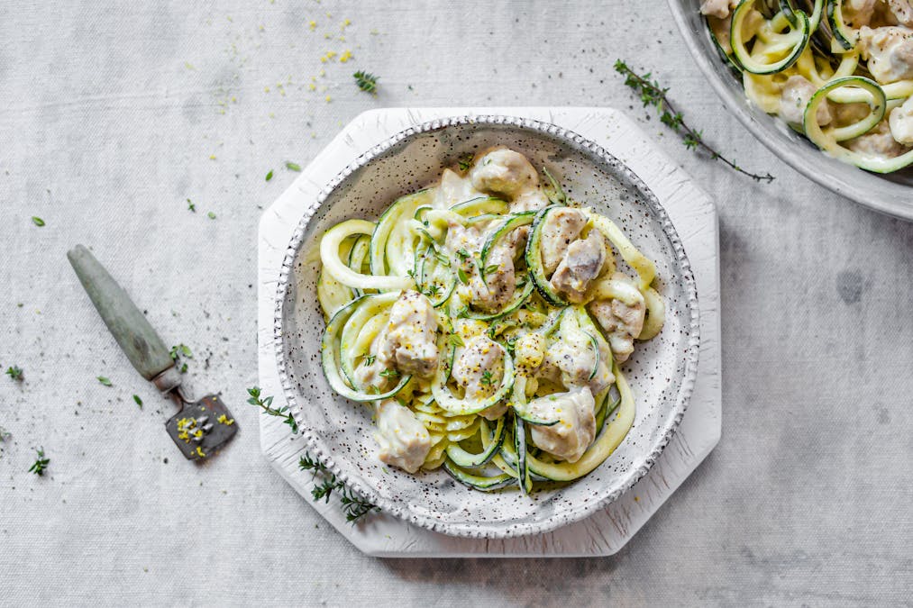 Zoodles al limone med kyckling