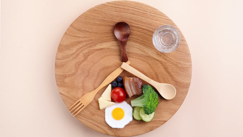 Intermittent fasting. Healthy breakfast, diet food concept. Organic meal. Fat loss concept. Weight loss.