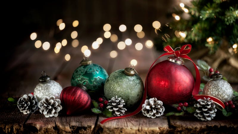 Christmas Baubles Background