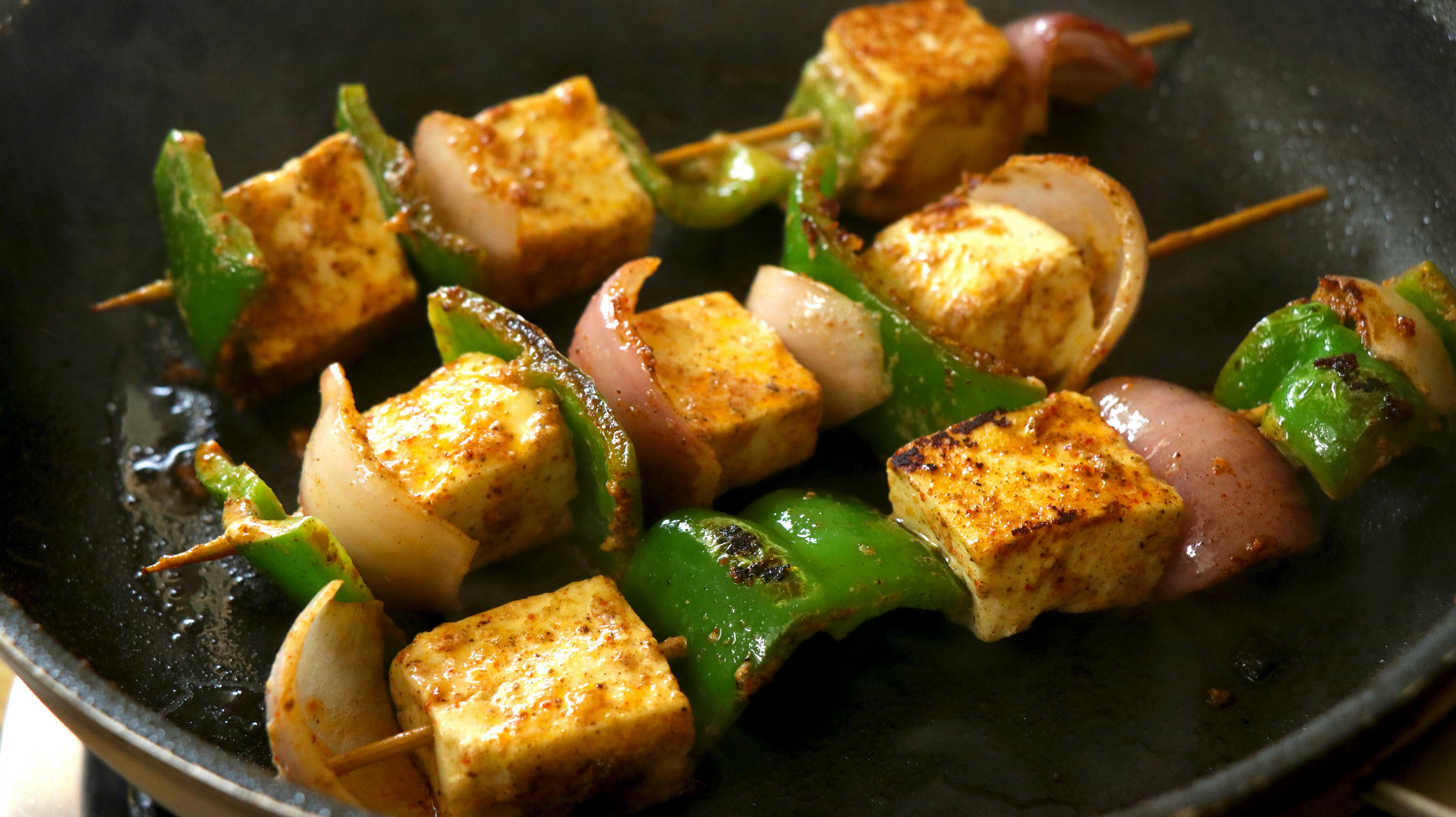 Paneer tikka med tandoorikrydda