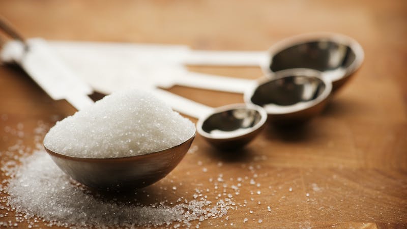 Tablespoon filled with granulated sugar